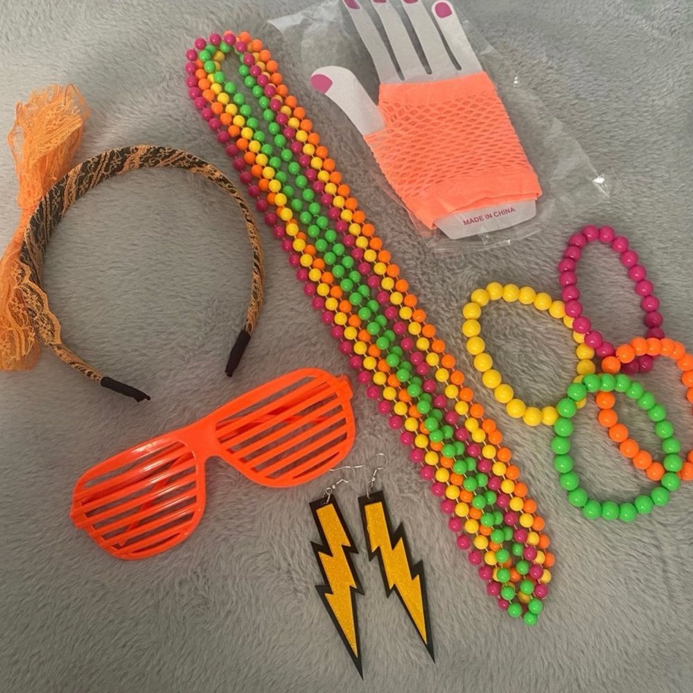 Colorful 80’s Accessory Set